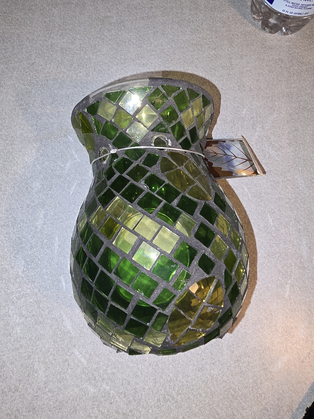 Slatkin & Co Green Mosaic Glass Oil Warmer